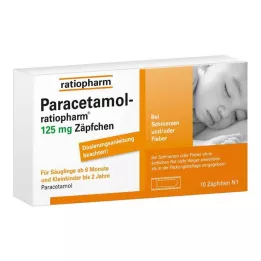 PARACETAMOL-ratiopharm 125 mg stikpiller, 10 stk