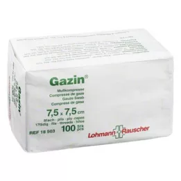 GAZIN Gaze komp. 7,5x7,5 cm usteril 8-vejs drift, 100 stk