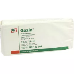 GAZIN Gaze komp. 7,5x7,5 cm usteril 12-fold betjening, 100 stk