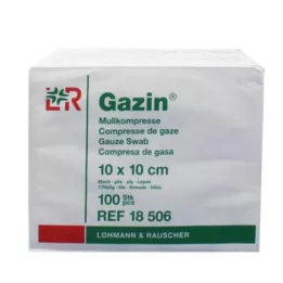 GAZIN Gaze komp. 10x10 cm usteril 8-fold betjening, 100 stk