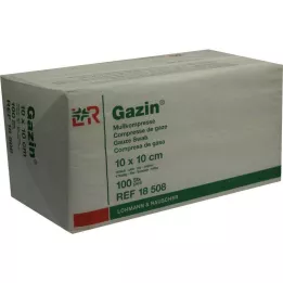 GAZIN Gaze komp. 10x10 cm usteril 16-fold betjening, 100 stk