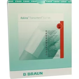 ASKINA Transorbent 5x7 cm skumsårbandage, 10 stk