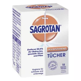SAGROTAN Desinfektionsservietter, 18 stk