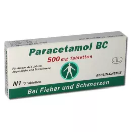 PARACETAMOL BC 500 mg tabletter, 10 stk
