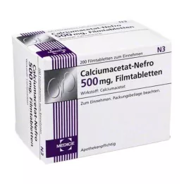 CALCIUMACETAT NEFRO 500 mg filmovertrukne tabletter, 200 stk