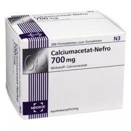 CALCIUMACETAT NEFRO 700 mg filmovertrukne tabletter, 200 stk