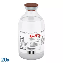 GLUCOSE 5 % B.Braun injektionsopløsning, 20X50 ml
