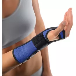 BORT Arm håndgel støtte med aluminium venstre M blå/sort, 1 stk