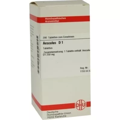 AESCULUS D 1 tabletter, 200 stk