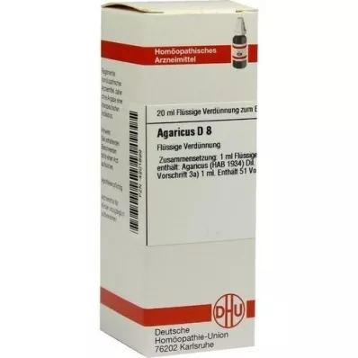 AGARICUS D 8 Fortynding, 20 ml