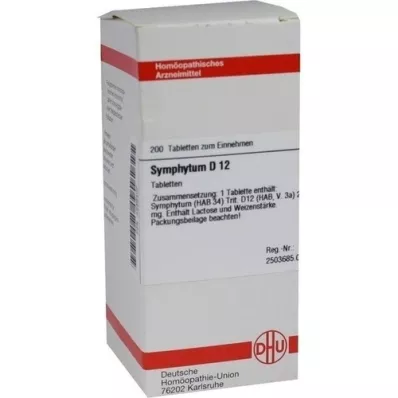 SYMPHYTUM D 12 tabletter, 200 stk SYMPHYTUM D 12 tabletter, 200 stk