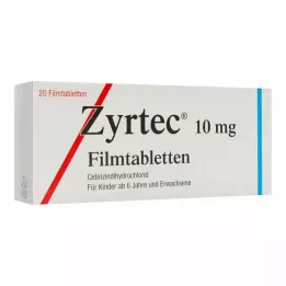 ZYRTEC Filmovertrukne tabletter, 20 stk