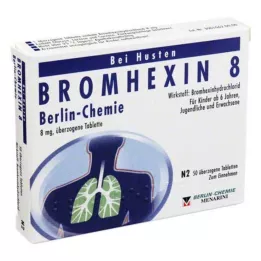 BROMHEXIN 8 Berlin Chemie overtrukne tabletter, 50 stk
