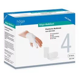 HÖGA-MUBILAST Fikseringsbandage 4 cmx4 m med cellofan, 1 stk
