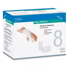 HÖGA-MUBILAST Fikseringsbandage 8 cmx4 m med cellofan, 1 stk