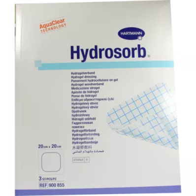 HYDROSORB Sårforbinding 20x20 cm, 3 stk