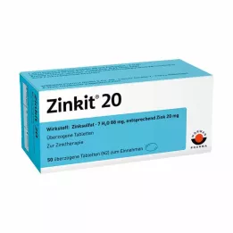 ZINKIT 20 overtrukne tabletter, 50 stk