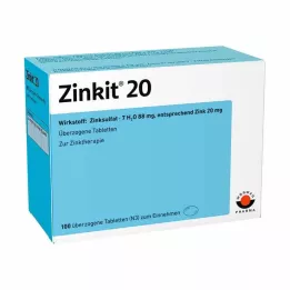 ZINKIT 20 overtrukne tabletter, 100 stk