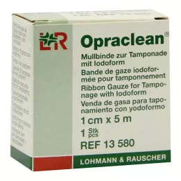 OPRACLEAN Gazebind til tampon med iodoform 1 cm x 5 m, 1 stk