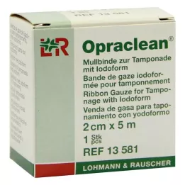 OPRACLEAN Gazebind til tampon med iodoform 2 cm x 5 m, 1 stk