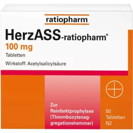 HERZASS-ratiopharm 100 mg tabletter, 50 stk