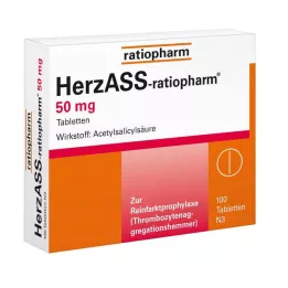 HERZASS-ratiopharm 50 mg tabletter, 100 stk