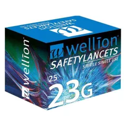 WELLION Sikkerhedslancetter 23 G sikkerheds-engangslanse, 25 stk