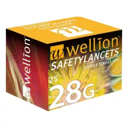 WELLION Sikkerhedslancetter 28 G Sikkerheds-engangslancetter, 25 stk