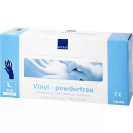 VINYL Handsker pudderfri store blå, 100 stk