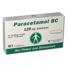 PARACETAMOL BC 125 mg stikpiller, 10 stk