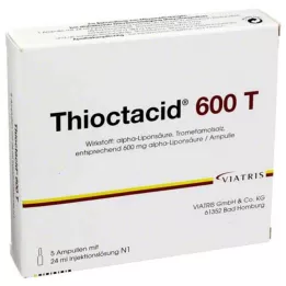 THIOCTACID 600 T injektionsvæske, 5X24 ml