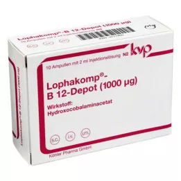 LOPHAKOMP B 12 Depot 1000 μg injektionsopløsning, 10X2 ml