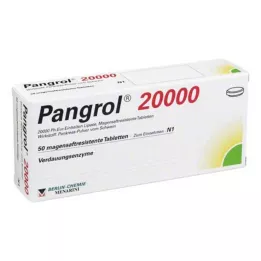PANGROL 20.000 mave-resistente tabletter, 50 stk