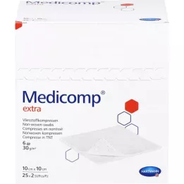 MEDICOMP ekstra fleece komp.steril 10x10 cm 6-lags, 50 stk