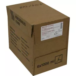 NACL 0,9% plastikskrueflaske, 6X1000 ml