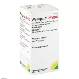 PANGROL 25.000 hårde kapsler med enterisk coatede pellets, 50 stk
