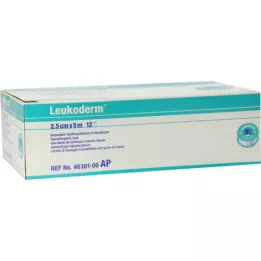 LEUKODERM Forbindingsgips 2,5 cmx5 m uden metalbeskyttelse, 12 stk