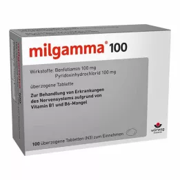 MILGAMMA 100 mg overtrukne tabletter, 100 stk