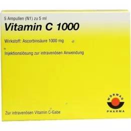 VITAMIN C 1000 ampuller, 5X5 ml