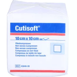 CUTISOFT Fleecekompresser 10x10 cm usterile, 100 stk