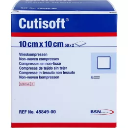 CUTISOFT Fleecekompresser 10x10 cm steril, 50x2 stk