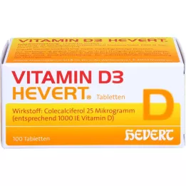 VITAMIN D3 HEVERT tabletter, 100 stk