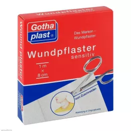 GOTHAPLAST Sårplejefølsom 8 cmx1 m snit, 1 stk