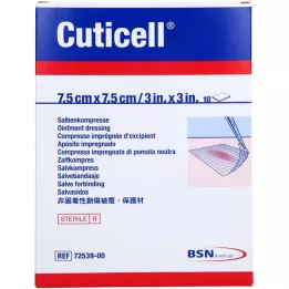 CUTICELL Salvekompresser 7,5x7,5 cm, 10 stk