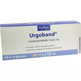 URGOBAND Kort strækbandage 10 cmx5 m, 10 stk