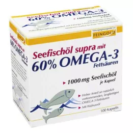 SEEFISCHÖL Supra med 60% Omega-3 fedtstoffer, bløde kapsler, 100 stk