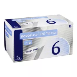 NOVOFINE 6 mm kanyler 32 G spids etw, 100 stk
