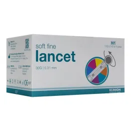 Klinion Soft fine farve lancetter 30 G, 110 stk