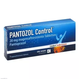 PANTOZOL Kontrol 20 mg gastro-resistente tabletter, 7 stk