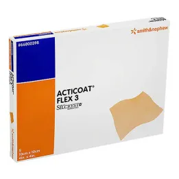 Acticoat Flex 3 10x10 cm bandage, 5 stk